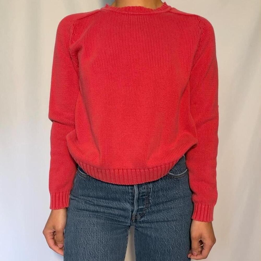 Vintage St. John's Bay faded red fisherman sweater